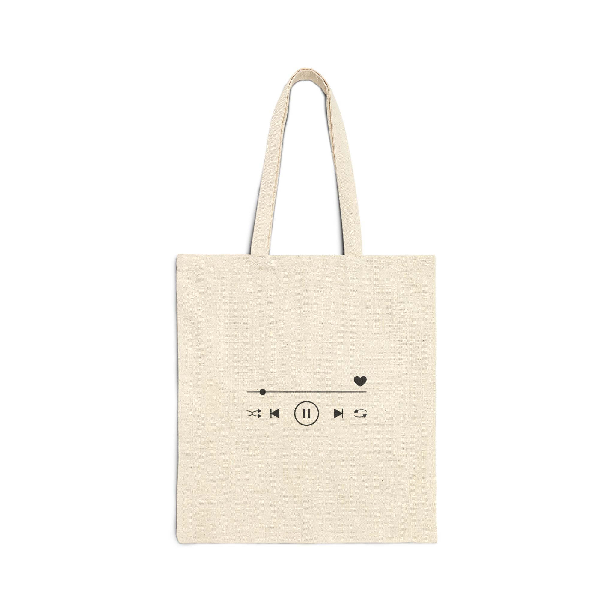 Music Lover Cotton Canvas Tote Bag