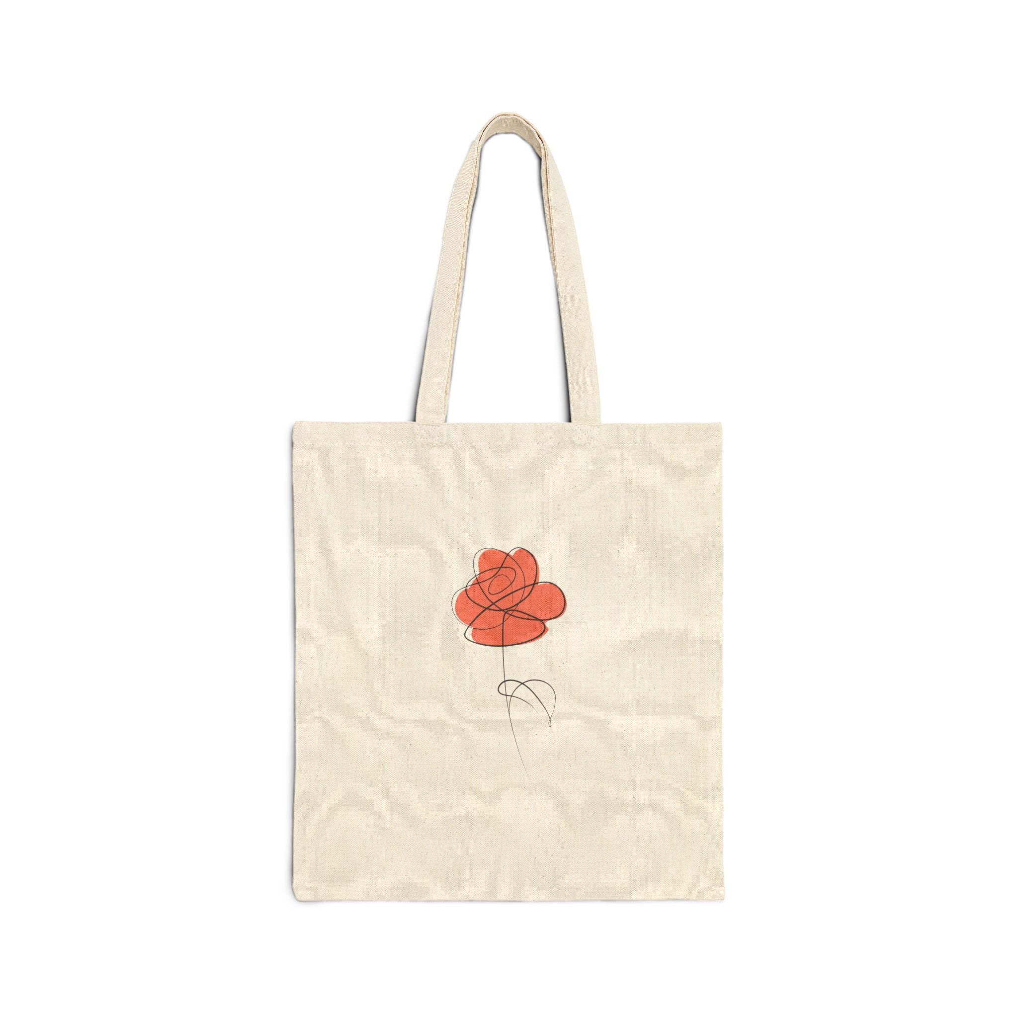 Stylish Floral Canvas Tote Bag