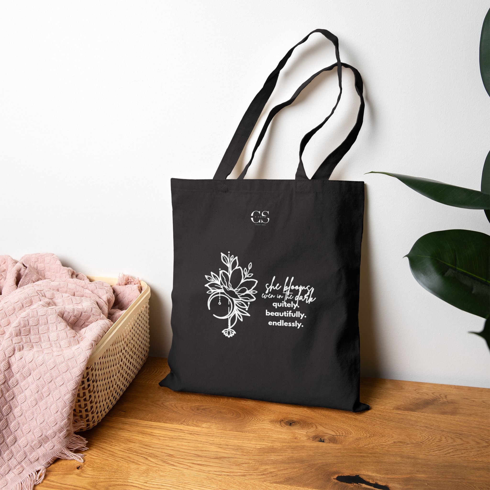 Moon & Blooms Tote Bag