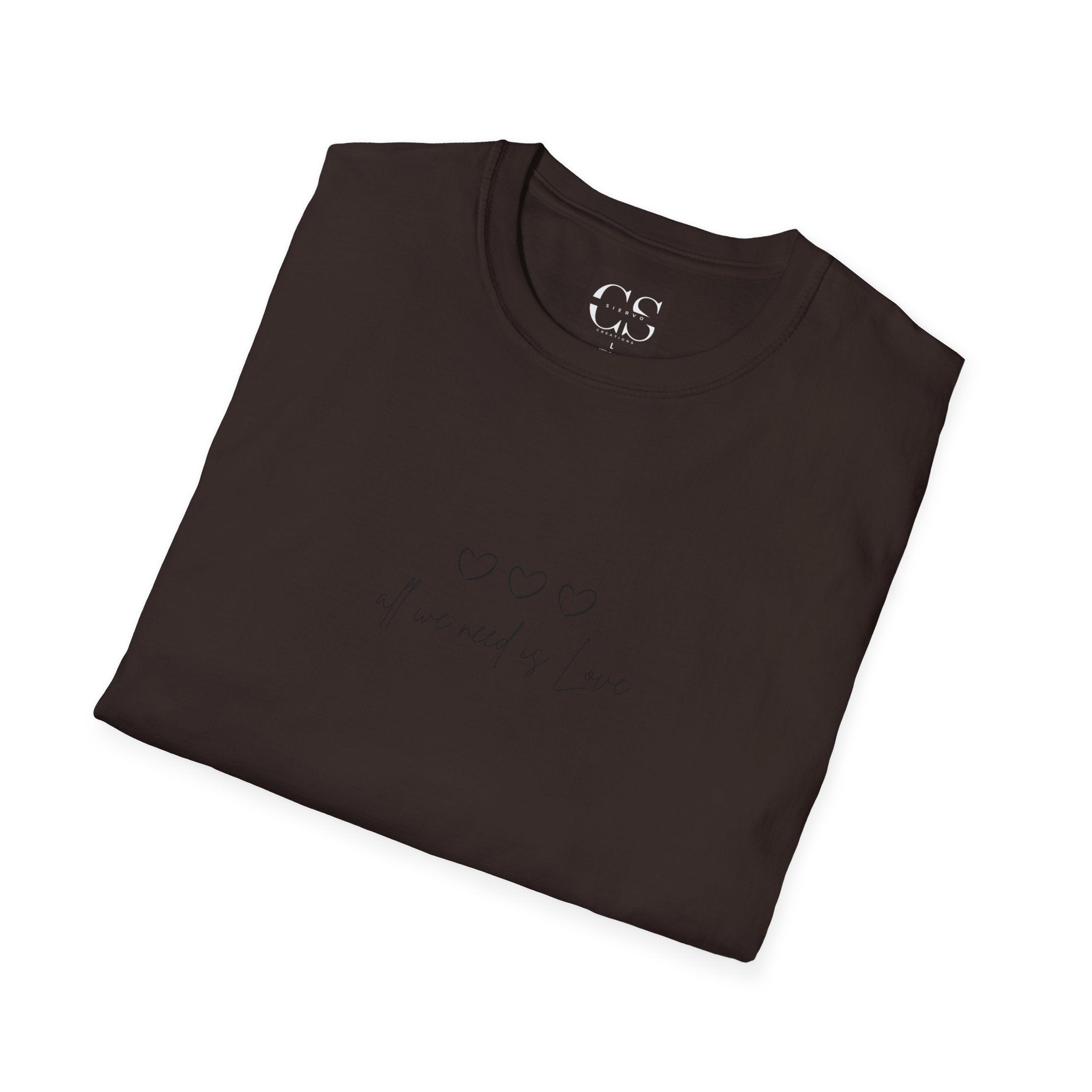 All we need is Love minimal design | Unisex Softstyle T-Shirt