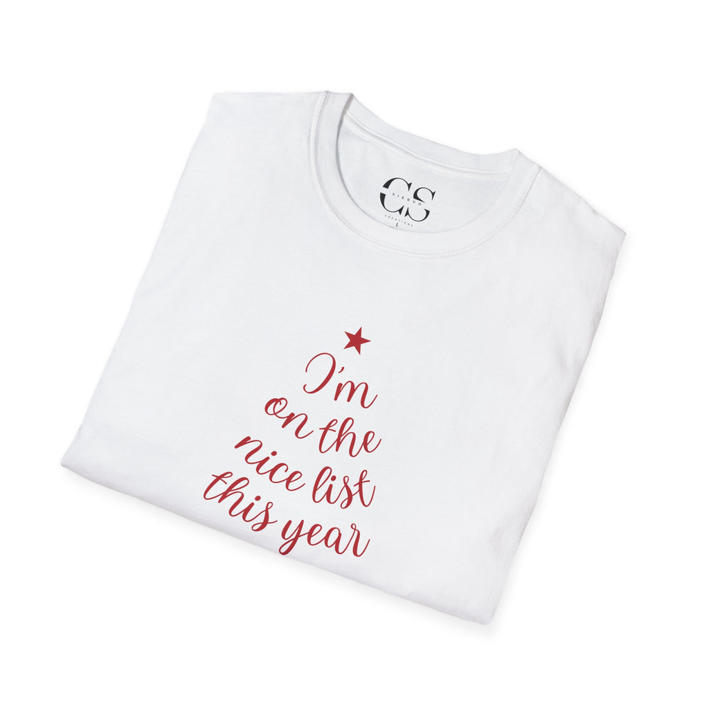 I'm on the Nice List This Year - Christmas T-Shirt