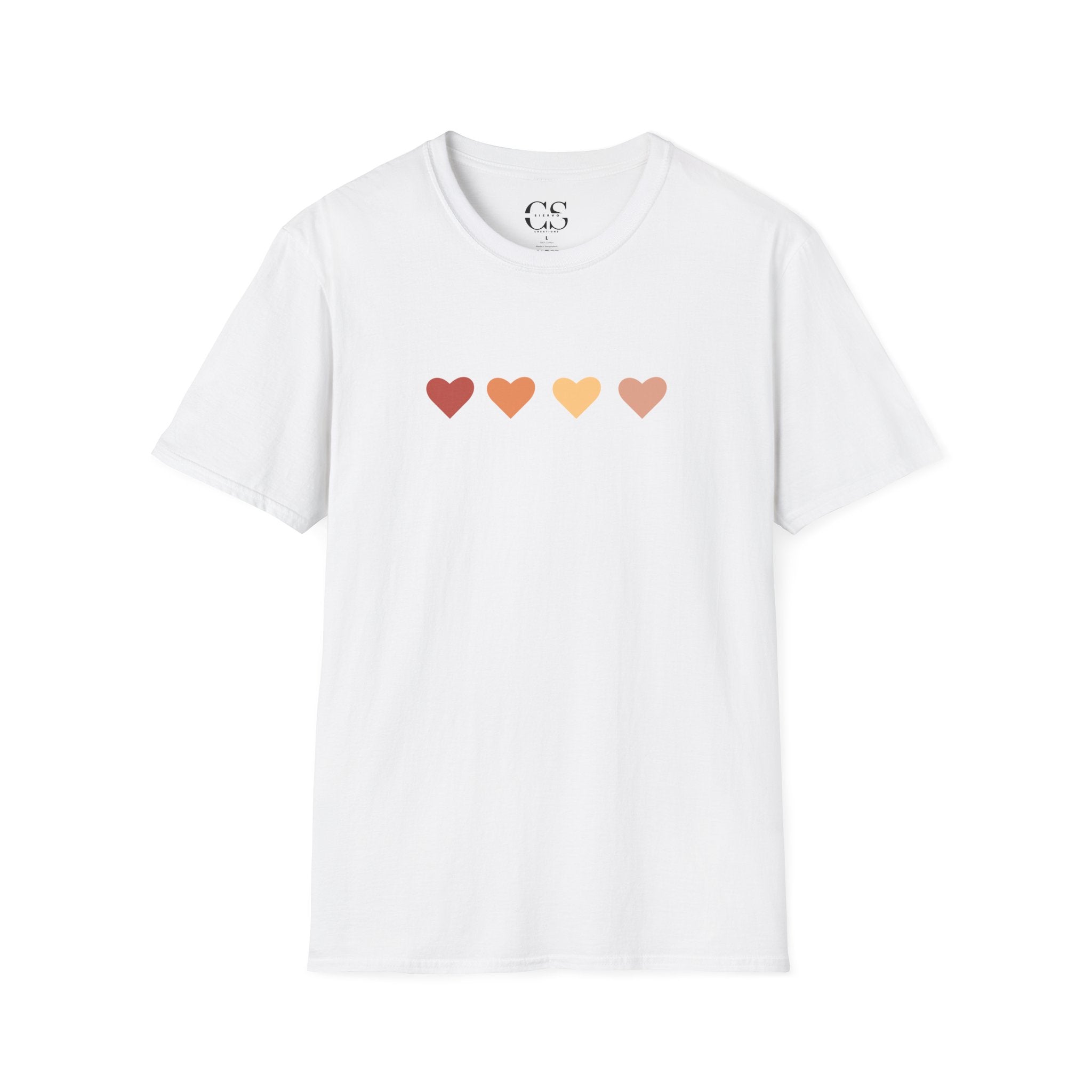 Colorful Hearts Unisex Softstyle T-Shirt