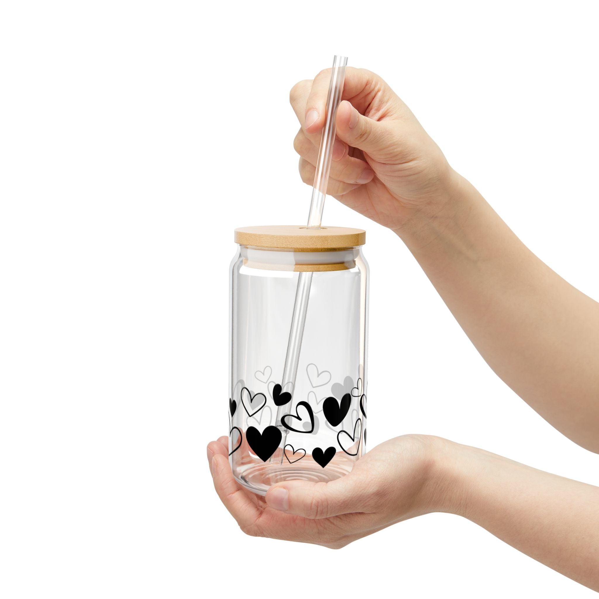Sipper Glass Cup, 16oz