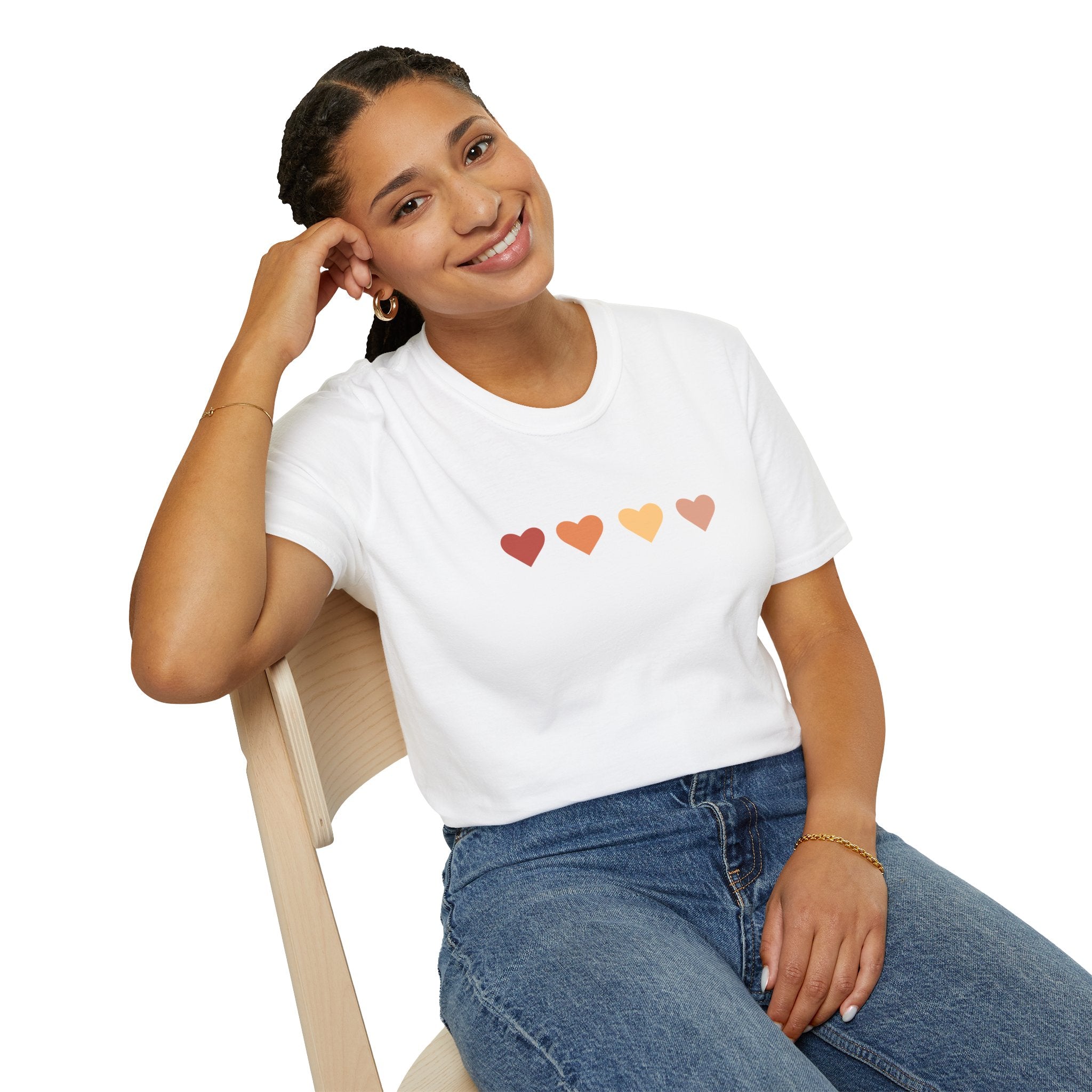 Colorful Hearts Unisex Softstyle T-Shirt