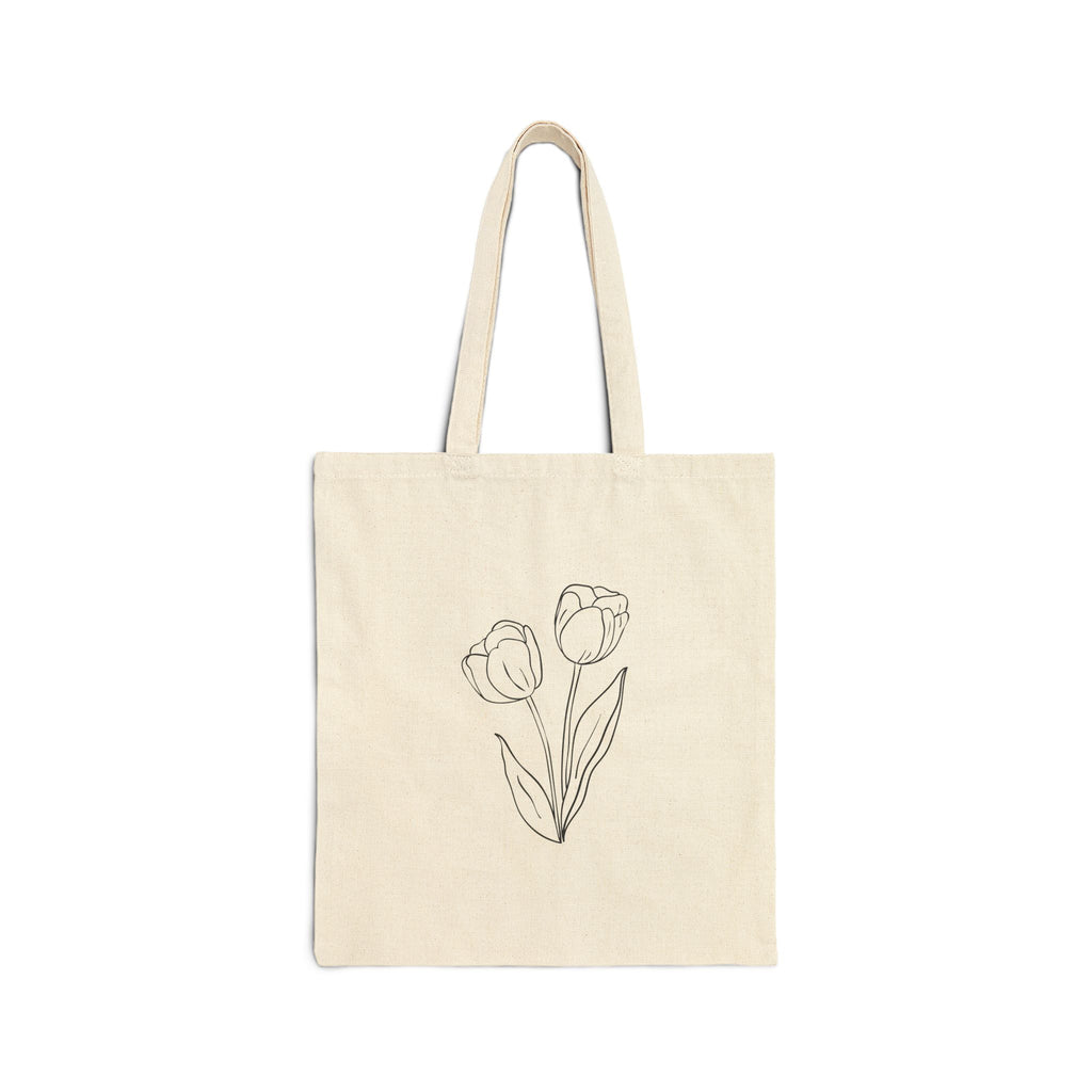 Eco-Friendly Floral Cotton Canvas Tote Bag