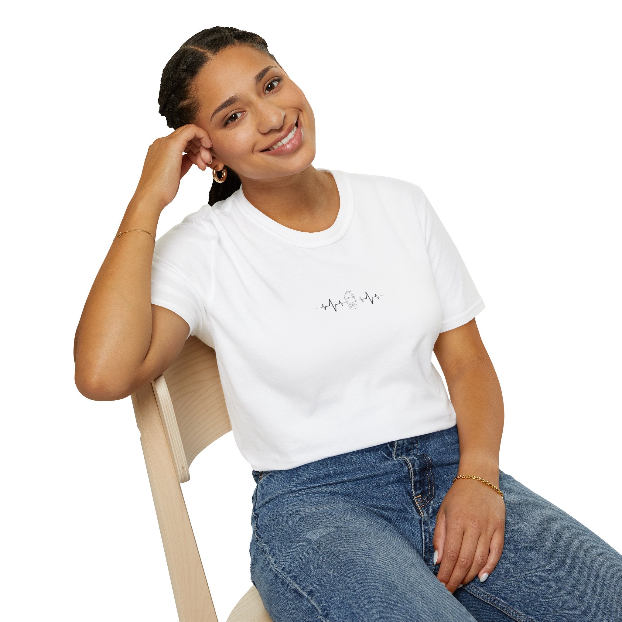 Heartbeat Frappe Graphic T-Shirt | Unisex Softstyle