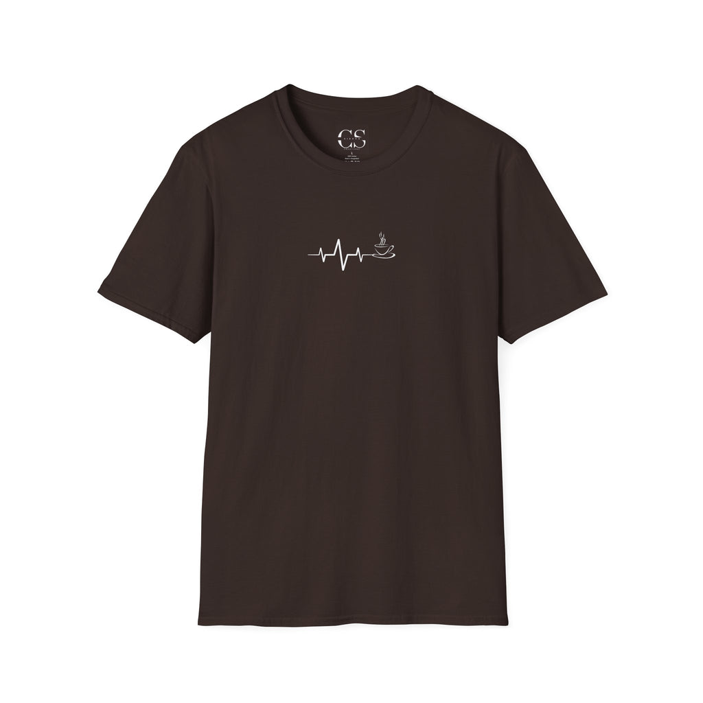 Heartbeat Coffee Graphic Unisex Softstyle T-Shirt