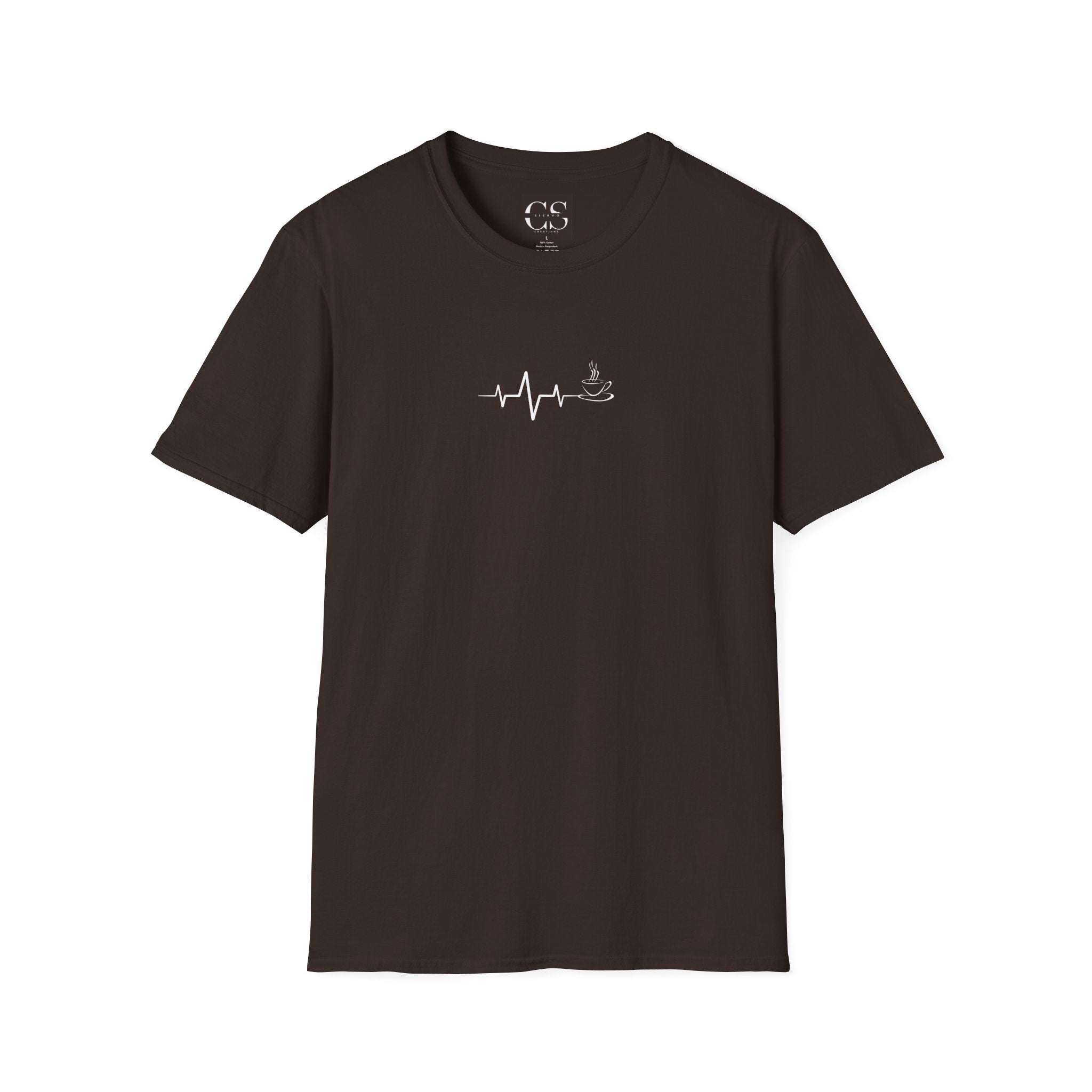 Heartbeat Coffee Graphic Unisex Softstyle T-Shirt