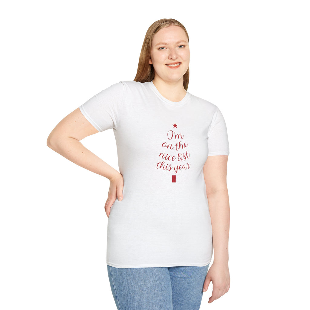 I'm on the Nice List This Year - Christmas T-Shirt