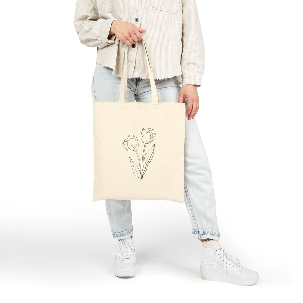 Eco-Friendly Floral Cotton Canvas Tote Bag