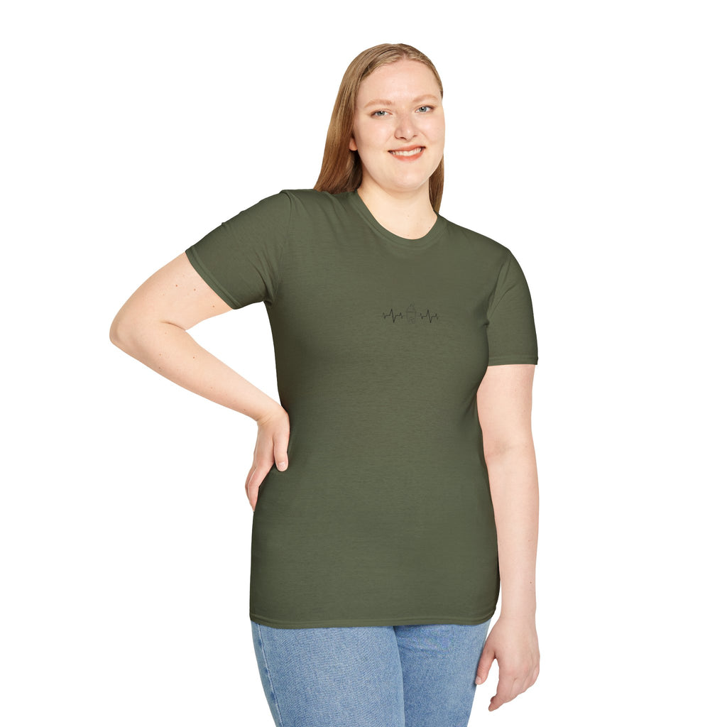 Heartbeat Frappe Graphic T-Shirt | Unisex Softstyle