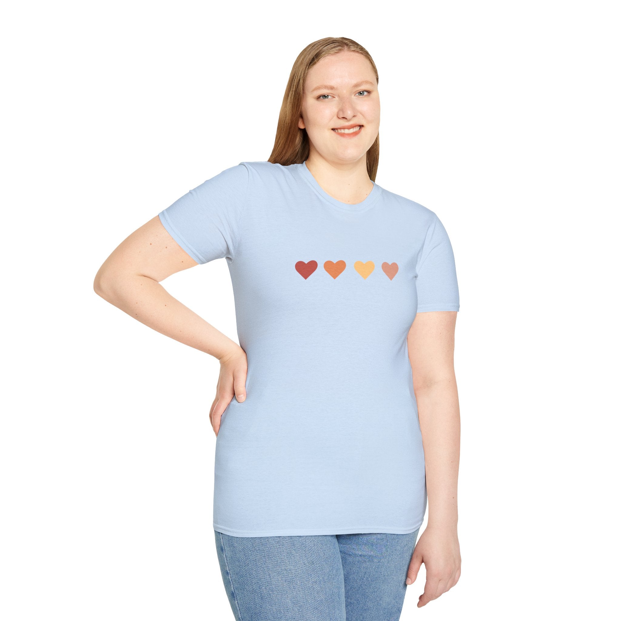 Colorful Hearts Unisex Softstyle T-Shirt