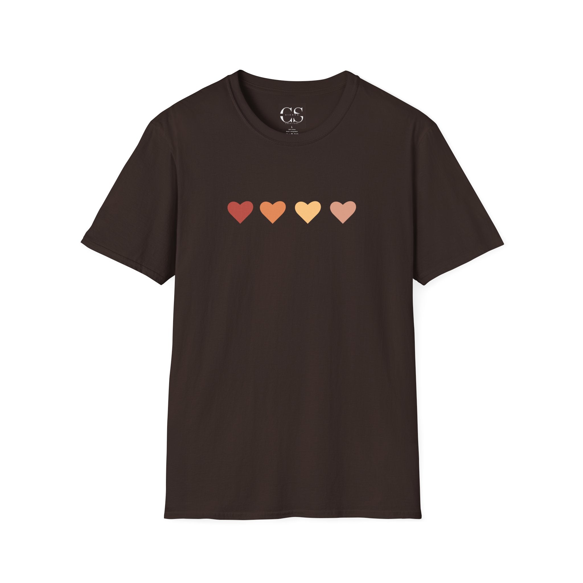 Colorful Hearts Unisex Softstyle T-Shirt