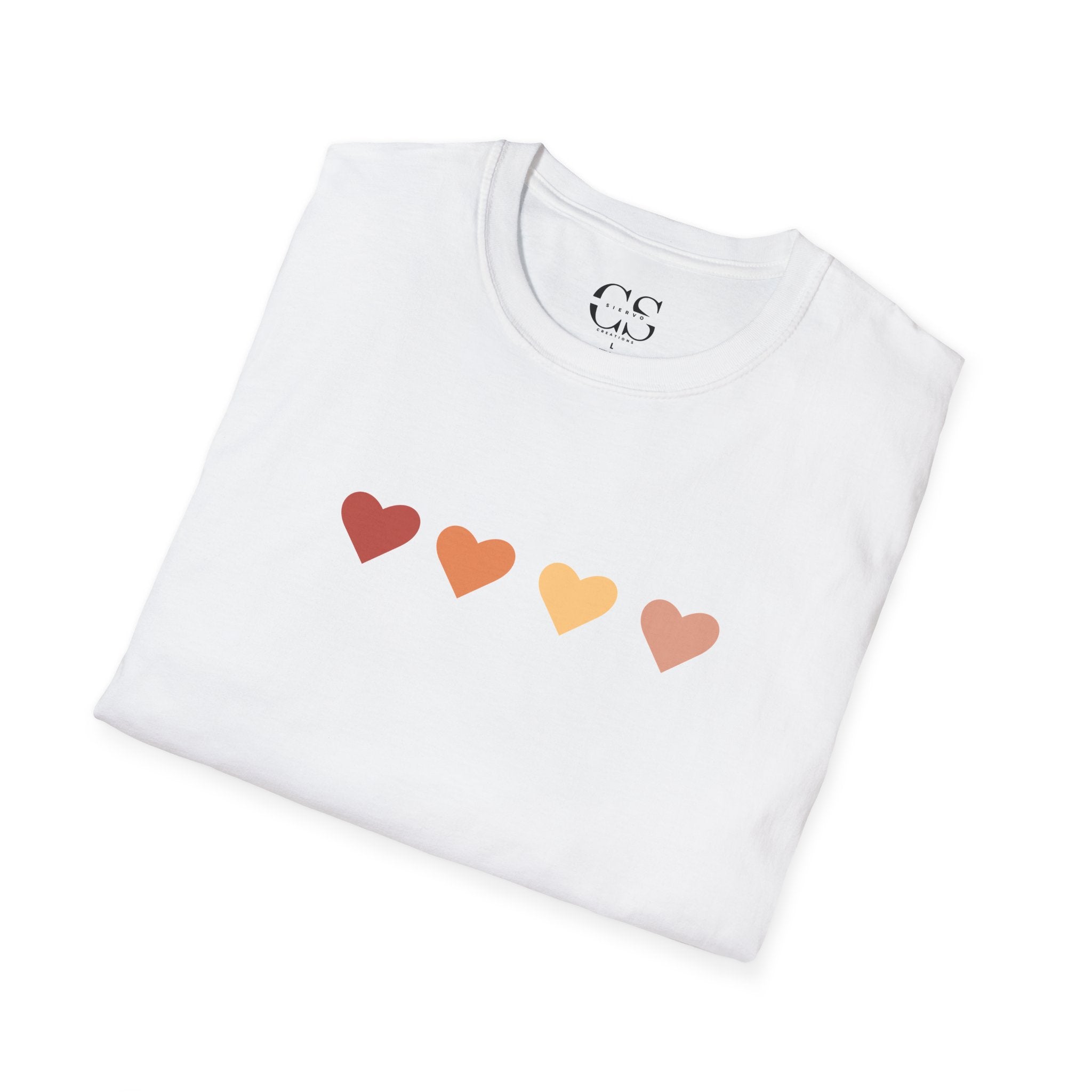 Colorful Hearts Unisex Softstyle T-Shirt