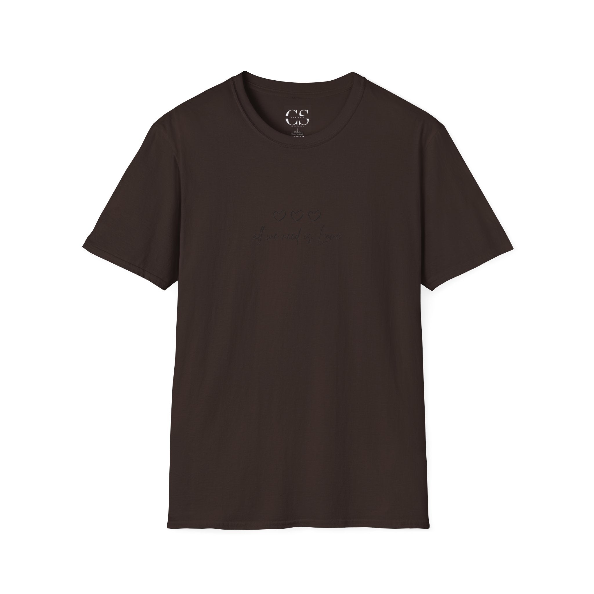 All we need is Love minimal design | Unisex Softstyle T-Shirt