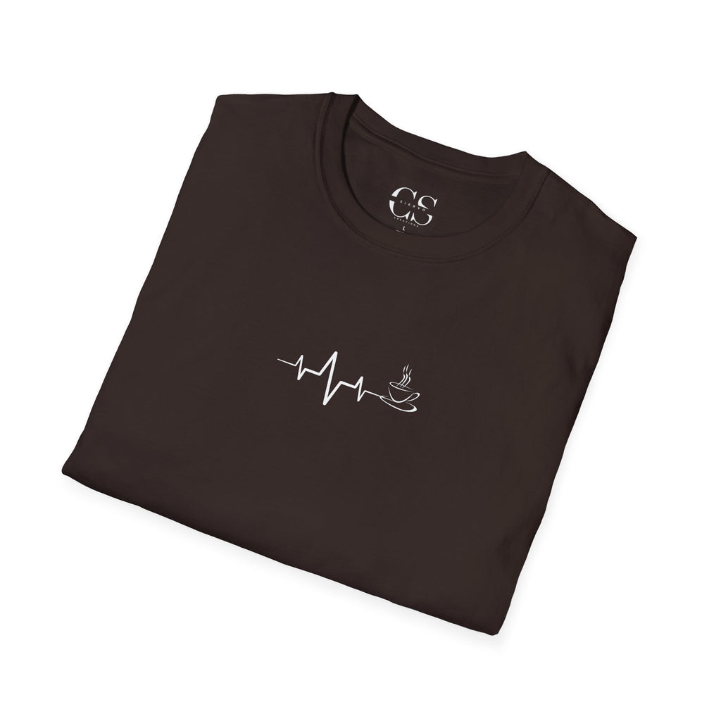 Heartbeat Coffee Graphic Unisex Softstyle T-Shirt
