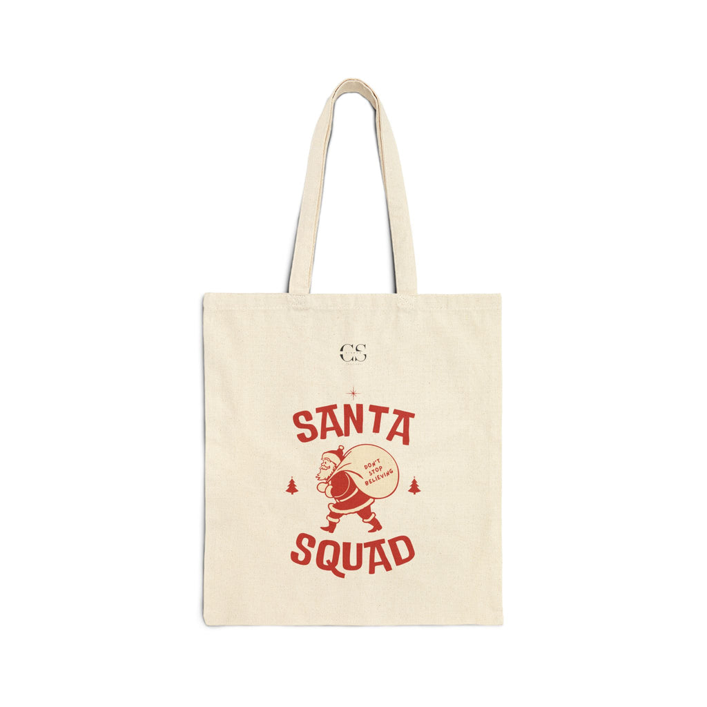 Santa Squad Canvas Tote Bag