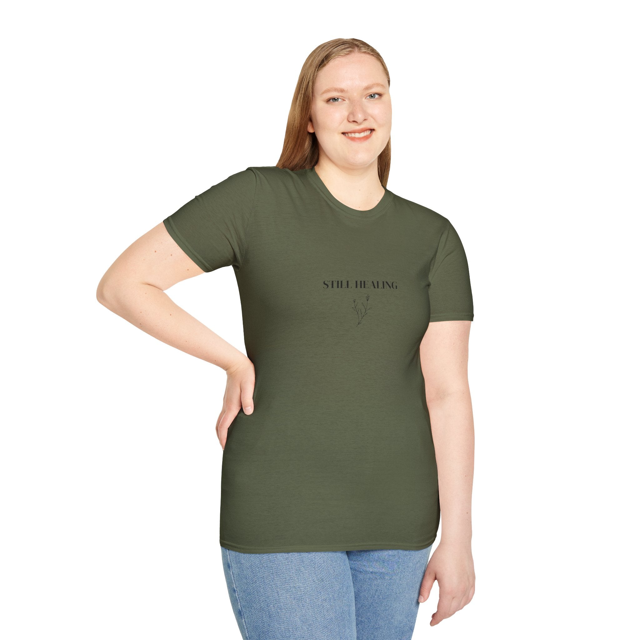Still Healing Motivational Tee for Self-Care | Unisex Softstyle T-Shirt
