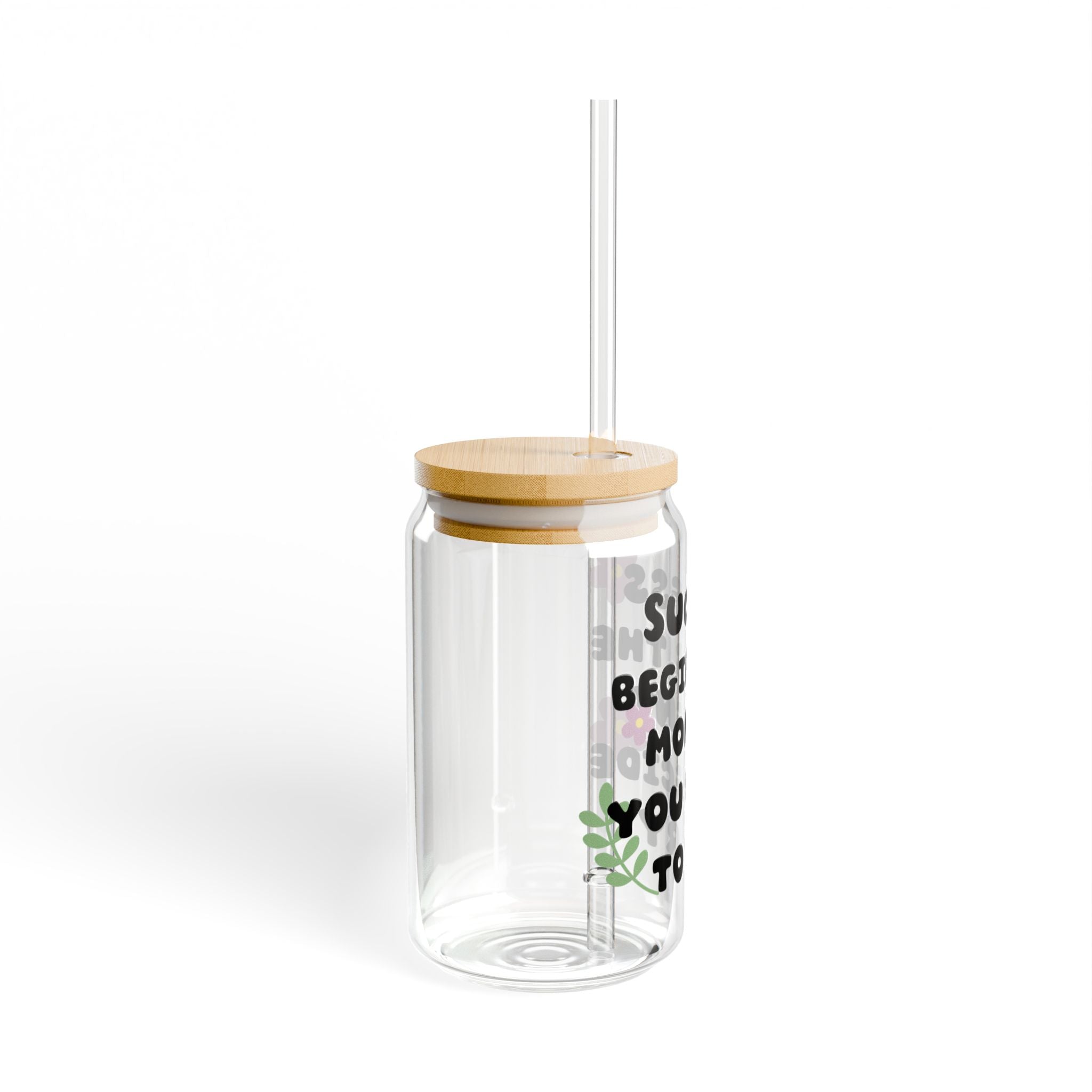 Motivational Sipper Glass, 16oz