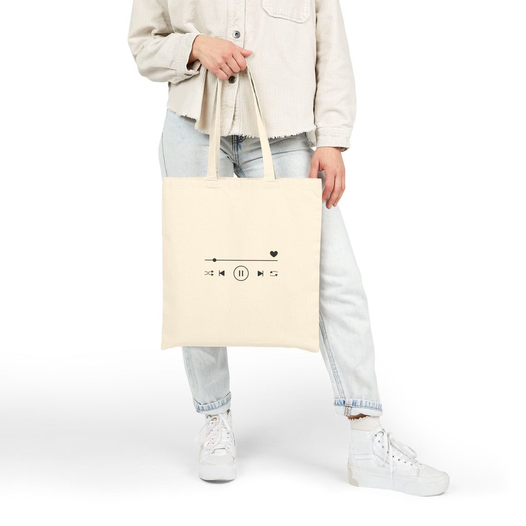 Music Lover Cotton Canvas Tote Bag