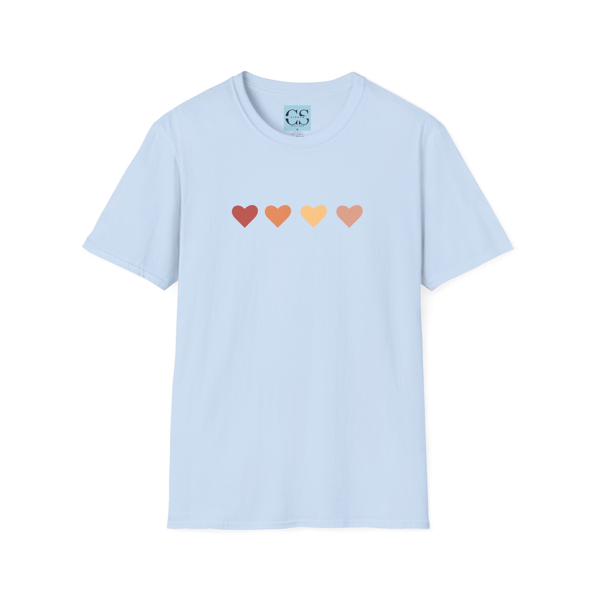 Colorful Hearts Unisex Softstyle T-Shirt