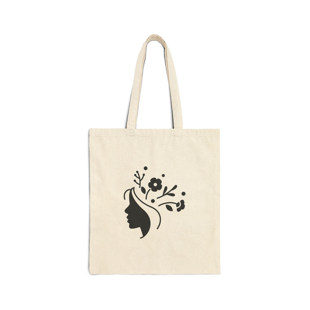 Elegant Floral Profile Tote Bag