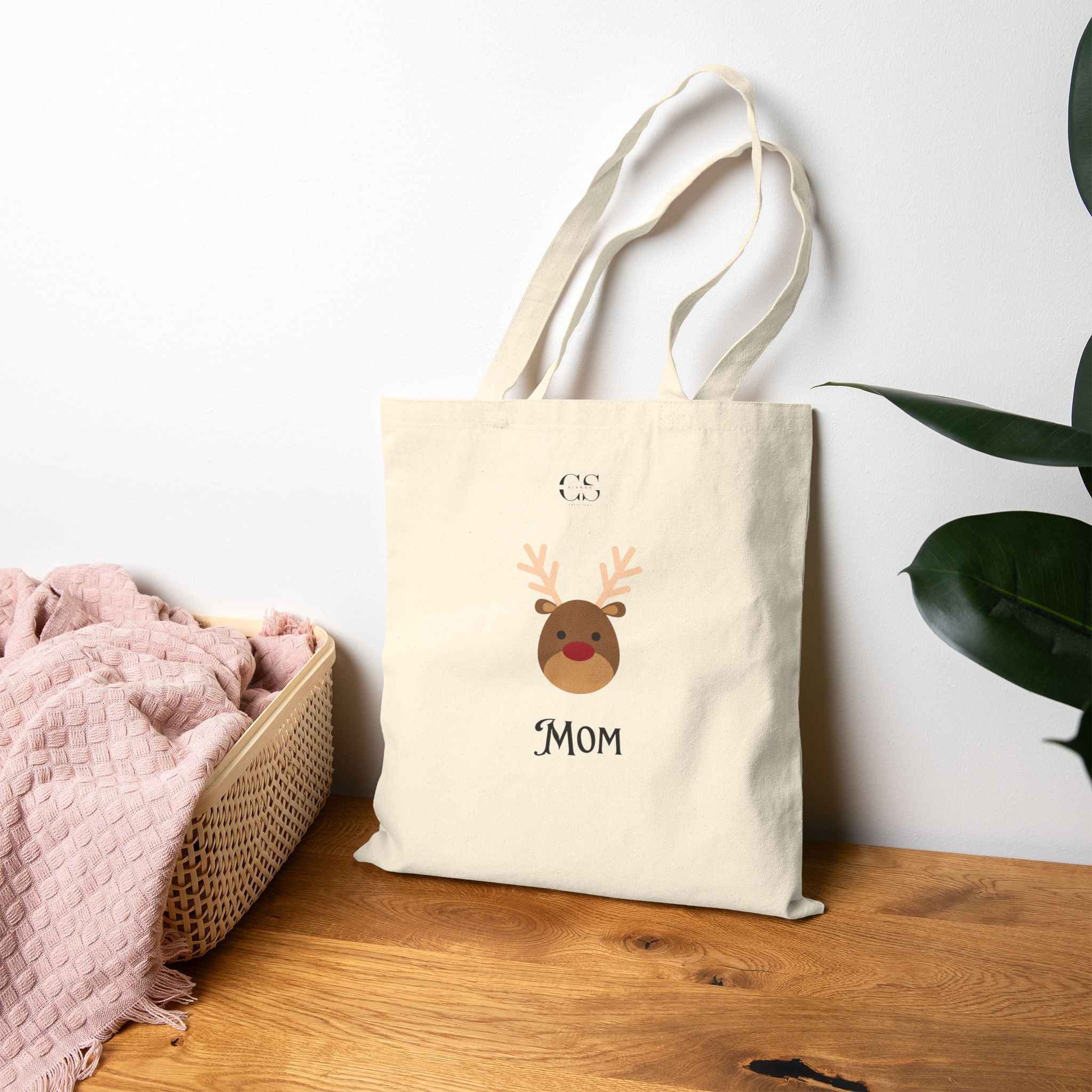 Mom Reindeer Tote Bag