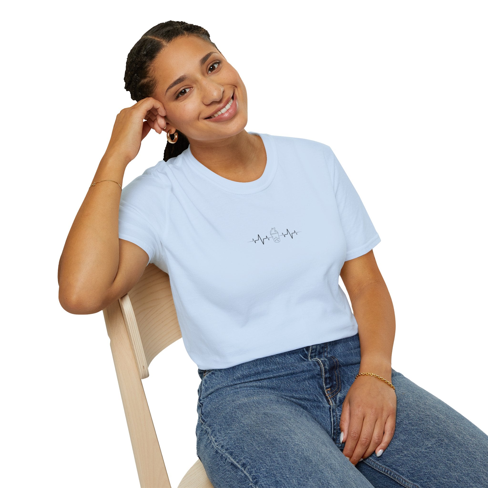 Heartbeat Frappe Graphic T-Shirt | Unisex Softstyle