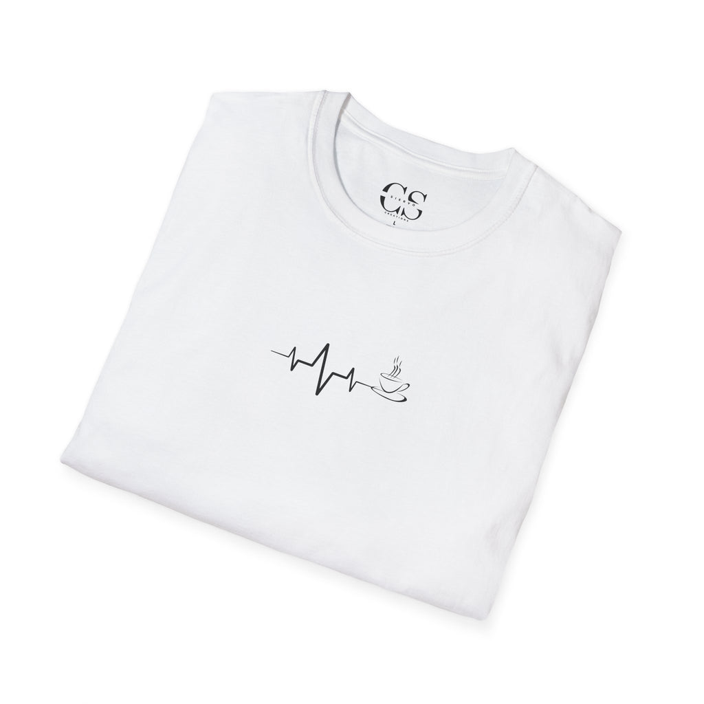 Heartbeat Coffee Graphic Unisex Softstyle T-Shirt