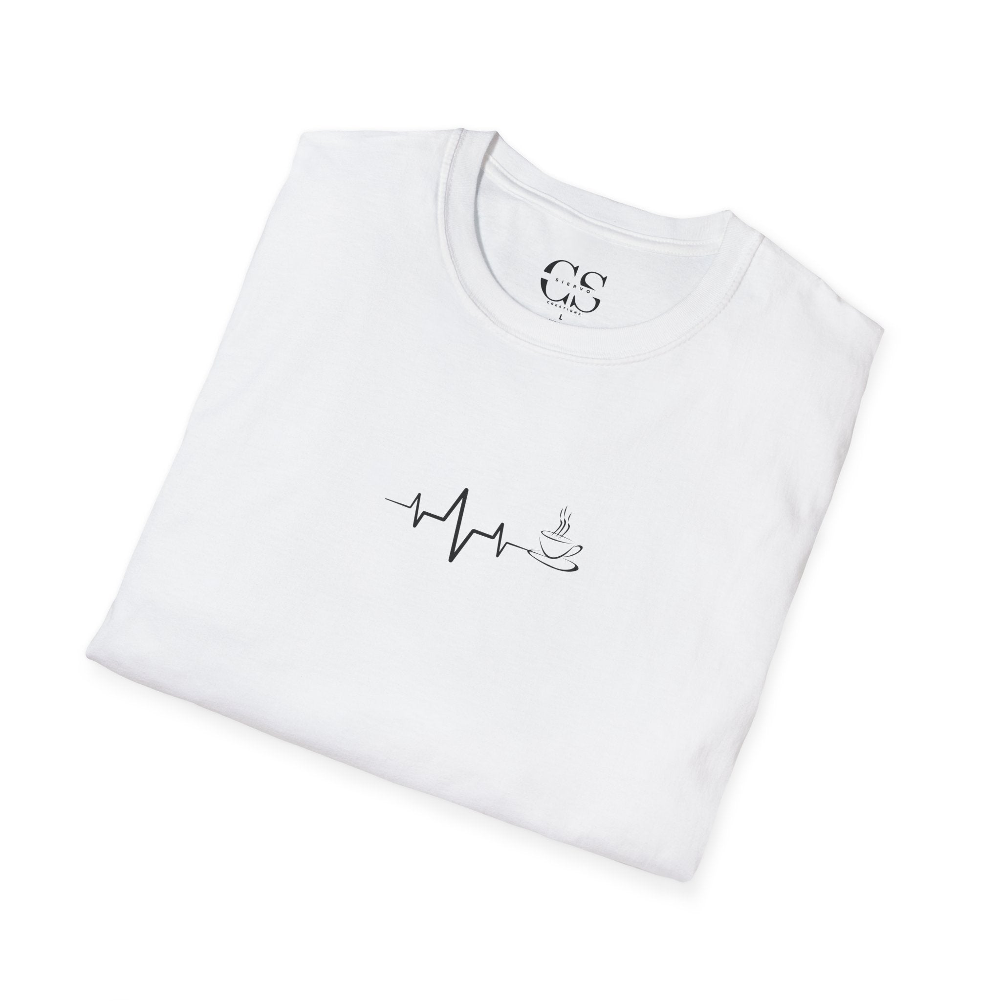 Heartbeat Coffee Graphic Unisex Softstyle T-Shirt