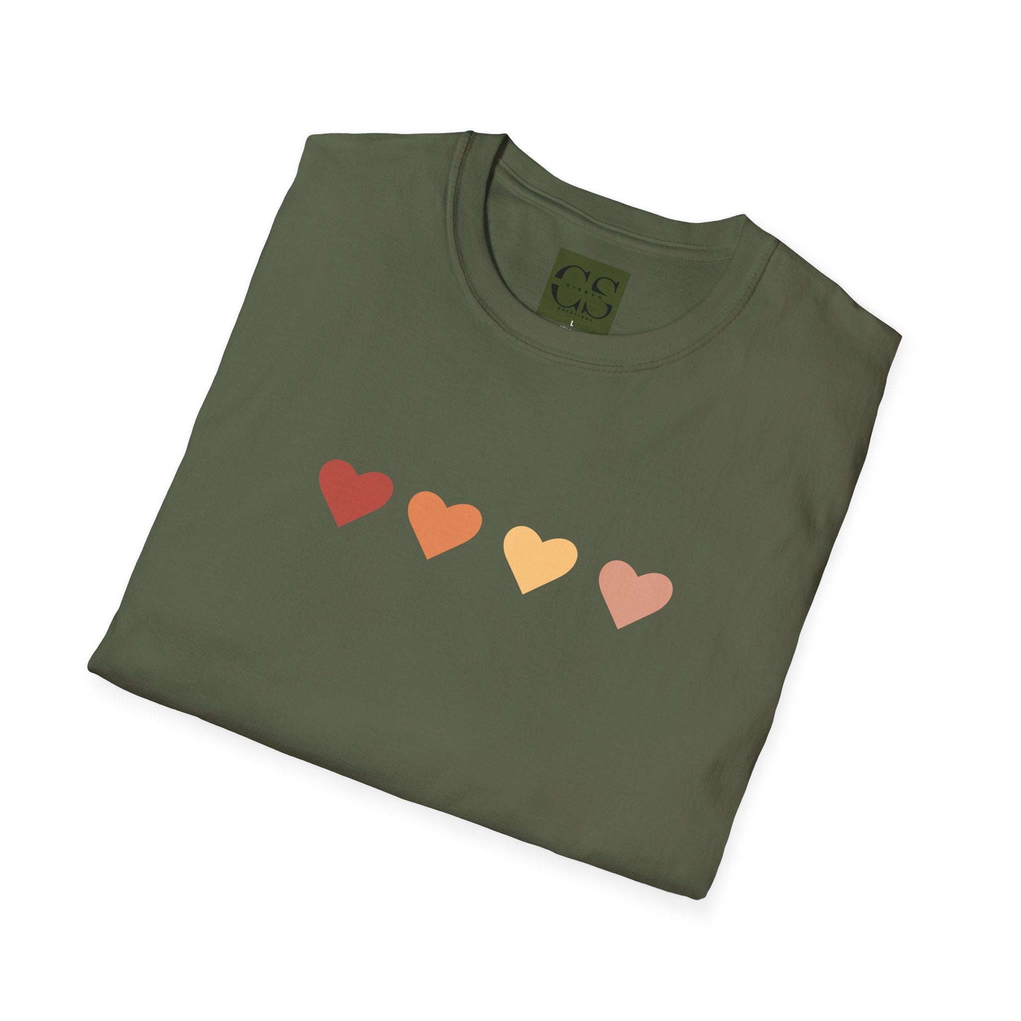 Colorful Hearts Unisex Softstyle T-Shirt