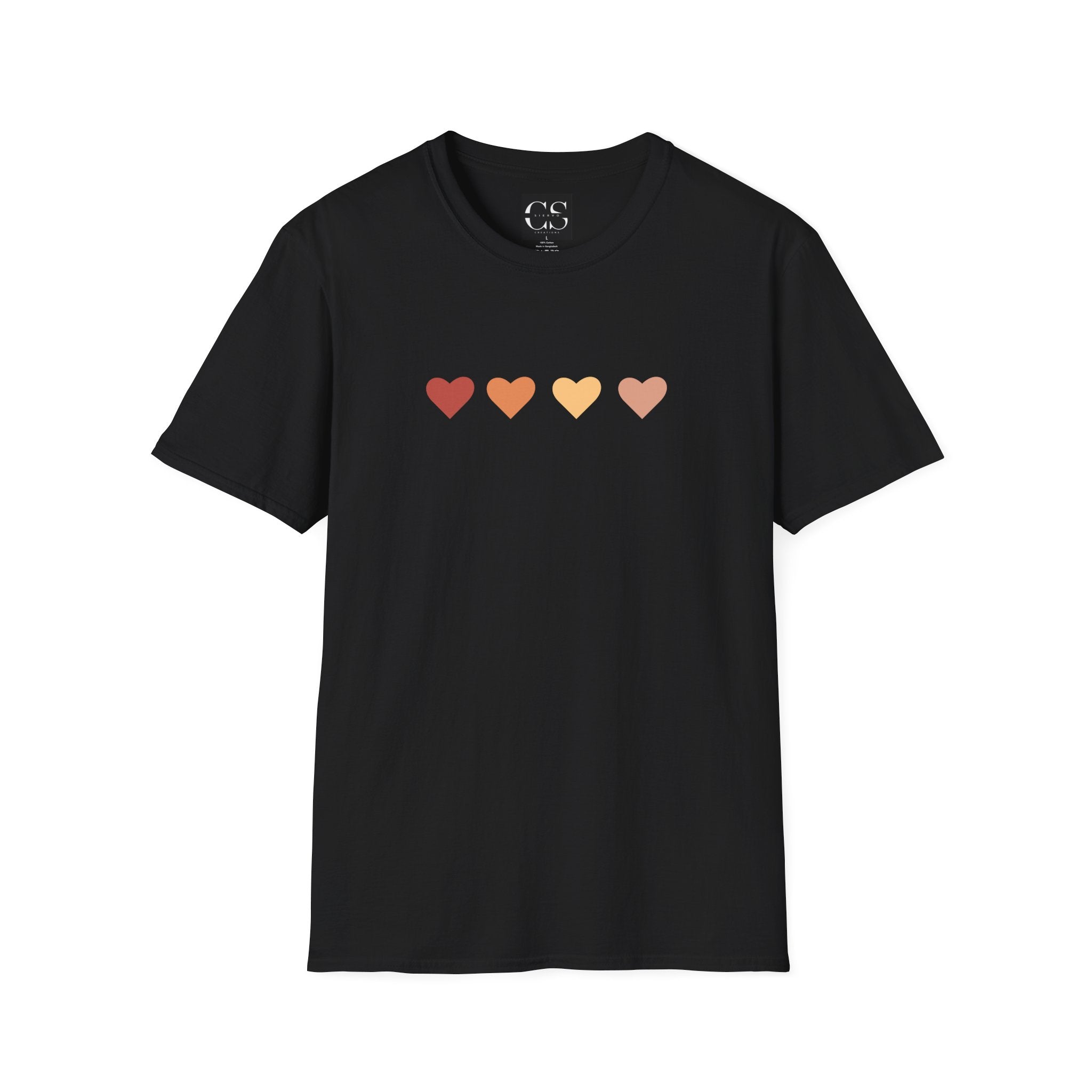 Colorful Hearts Unisex Softstyle T-Shirt