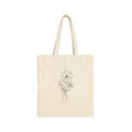 Floral Design Cotton Canvas Tote Bag