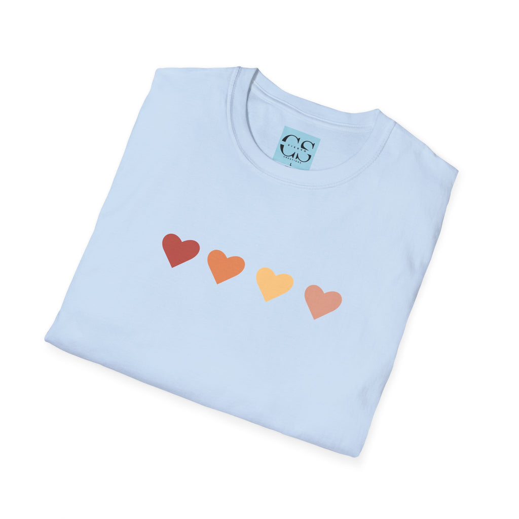 Colorful Hearts Unisex Softstyle T-Shirt