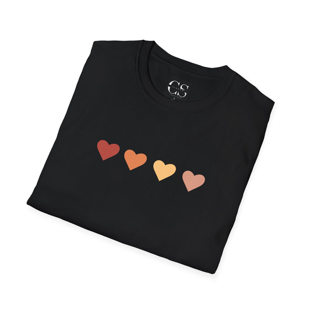 Colorful Hearts Unisex Softstyle T-Shirt