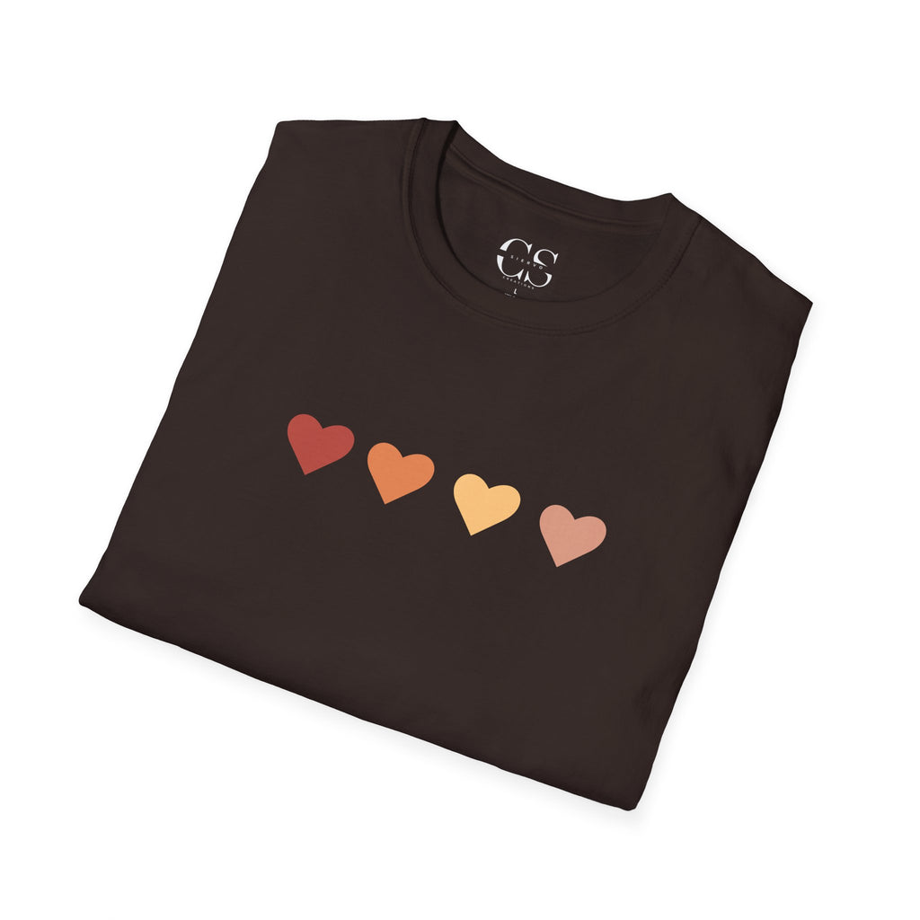Colorful Hearts Unisex Softstyle T-Shirt