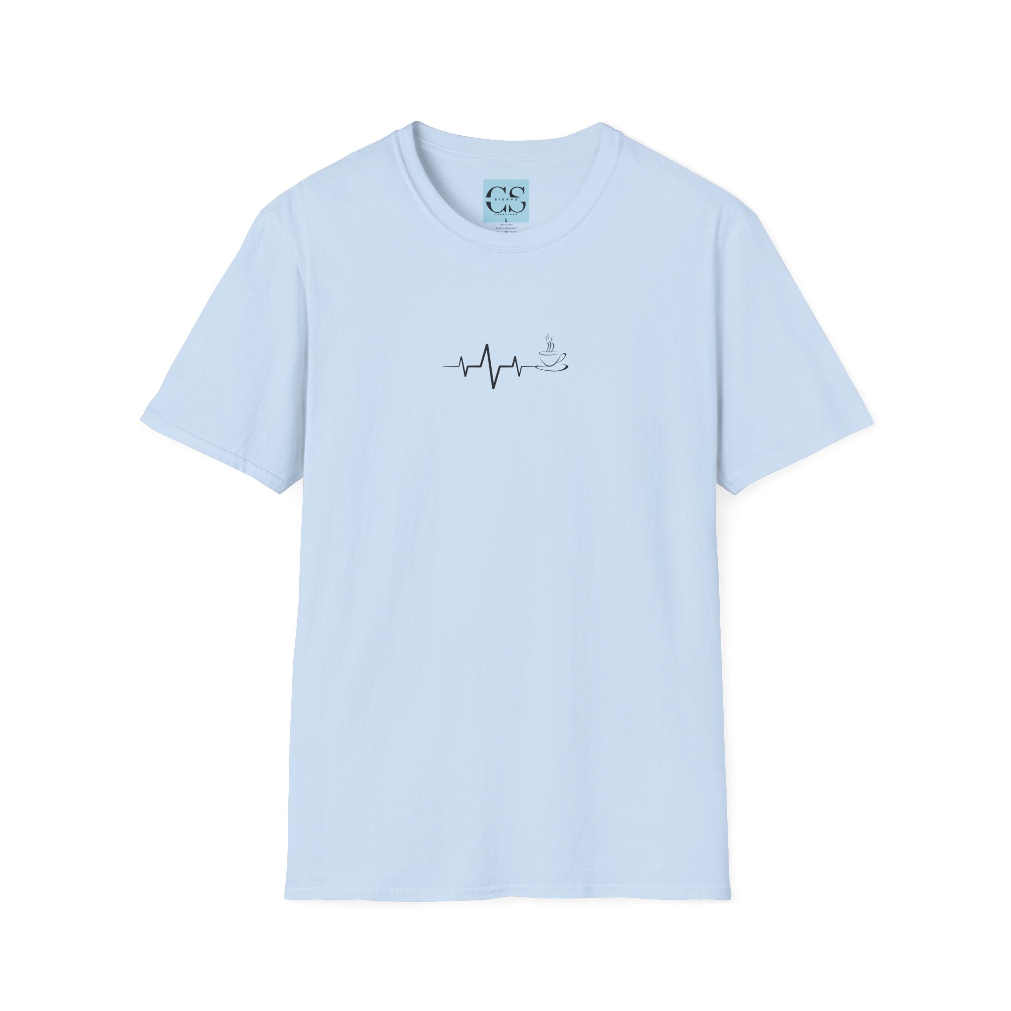 Heartbeat Coffee Graphic Unisex Softstyle T-Shirt