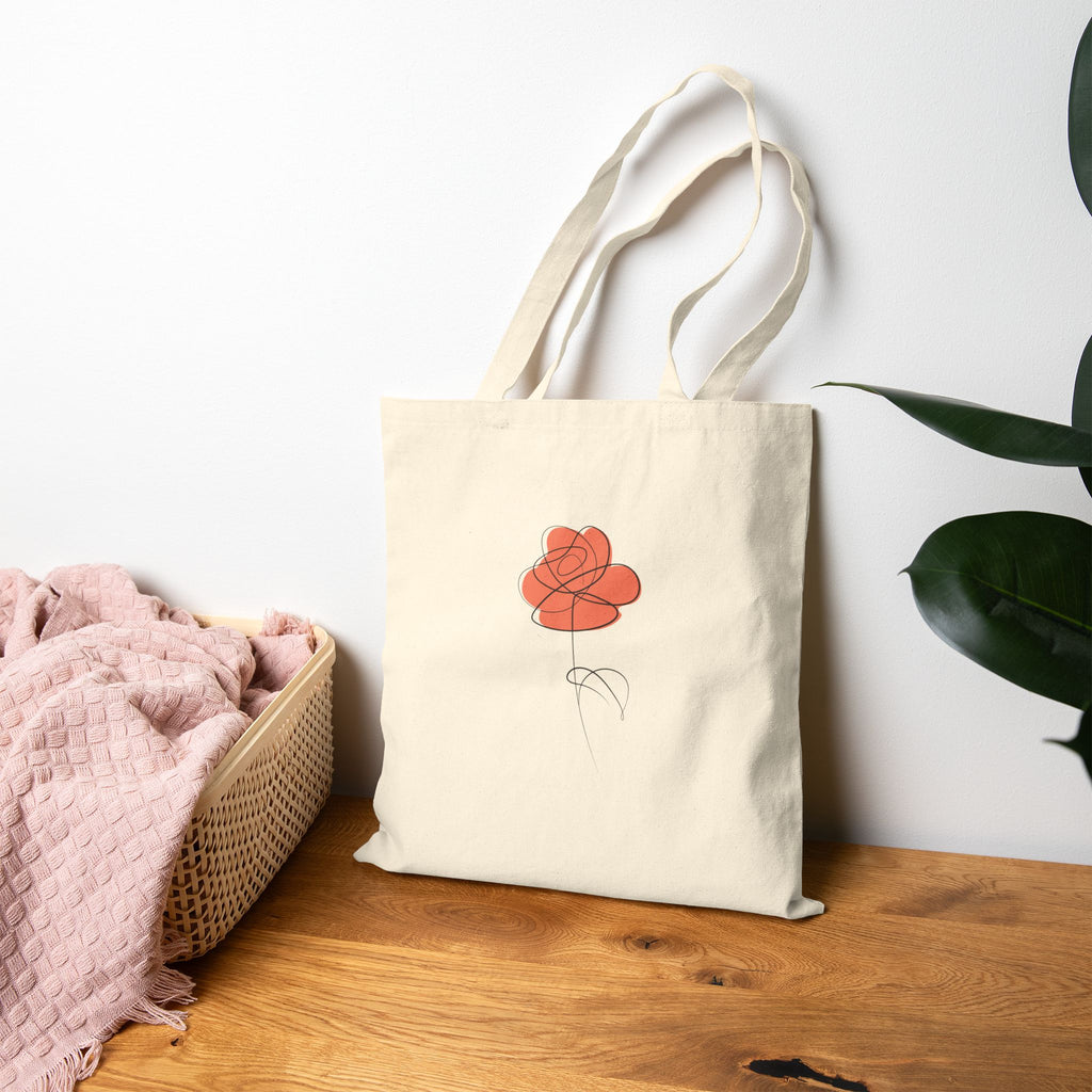Stylish Floral Canvas Tote Bag