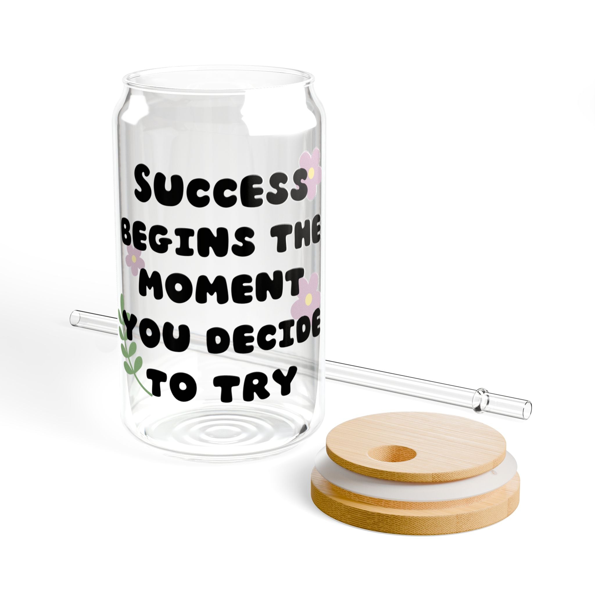 Motivational Sipper Glass, 16oz